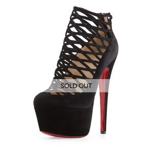 💯Authentic Christian Louboutin Milleo Suede Lattice Red Sole Pump🚨